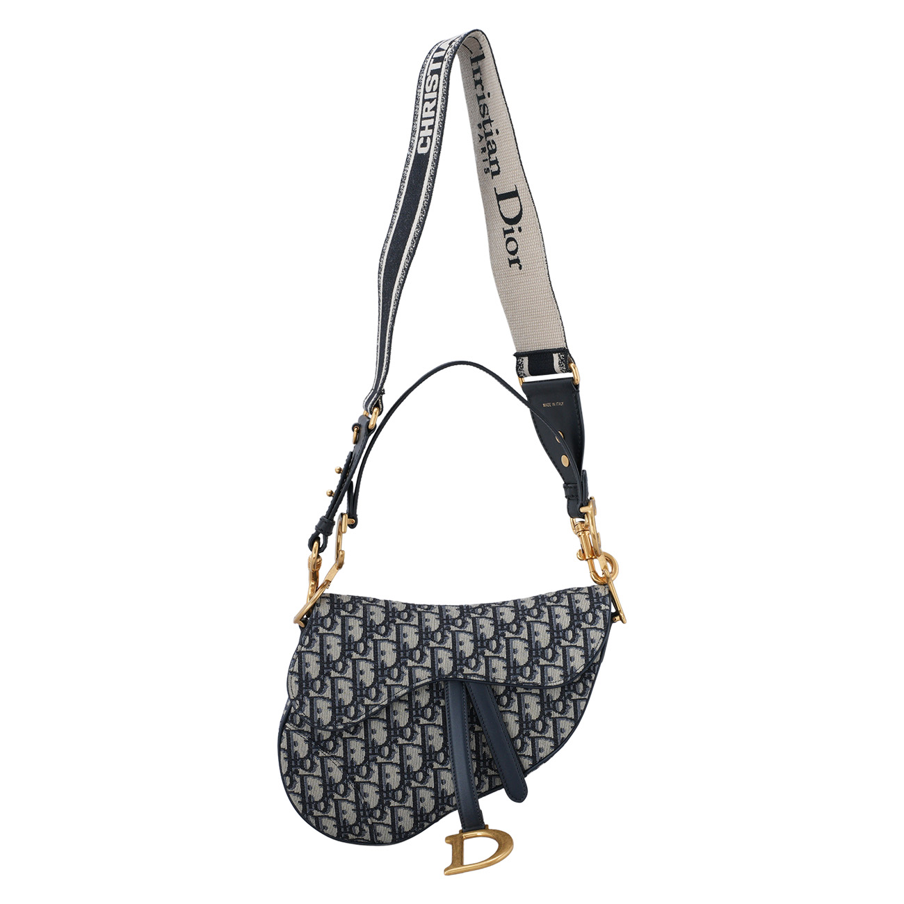 CHRISTIAN DIOR(USED)크리스찬디올 오블리크 새들백 미듐 & 스트랩